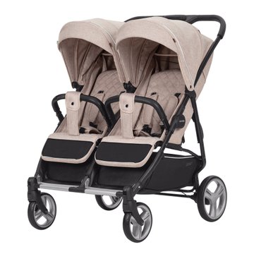 Прогулянкова коляска для двійнят Carrello Connect CRL-5502 Cotton Beige