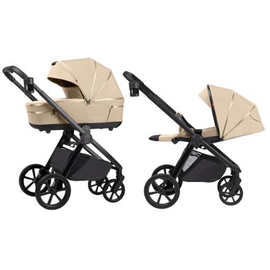 Carrello Omega Plus CRL-6540детская коляска 2 в 1, всесезонная коляска с фонариком LED • Solar Beige