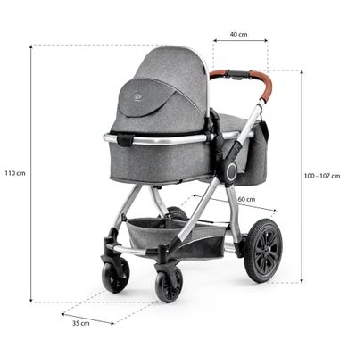 Коляска 3 в 1 Kinderkraft Veo Gray (KKWVEOGRY30000)