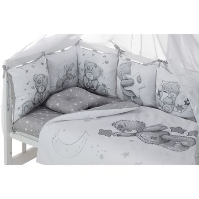 Детский комплект постельного белья Babyroom Bortiki Print-08 grey teddy