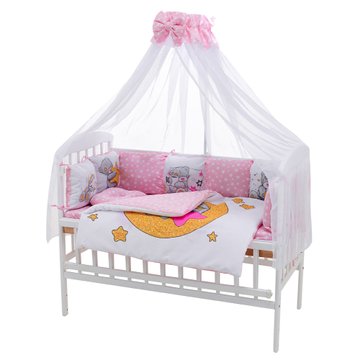 Дитячий комплект постільної білизни Babyroom Bortiki Print-08 pink teddy