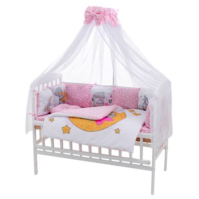 Дитячий комплект постільної білизни Babyroom Bortiki Print-08 pink teddy