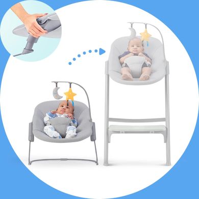 Шезлонг-качалка Kinderkraft Calmee Grey (KBCALM00GRY0000)