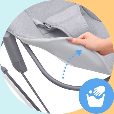 Шезлонг-качалка Kinderkraft Calmee Grey (KBCALM00GRY0000)