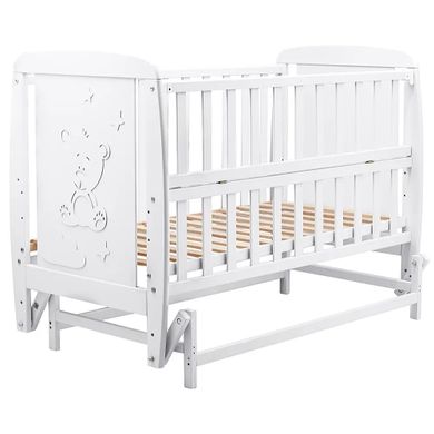 Кроватка Babyroom Умка маятник + откидной бок DUMO-02 бук белый (626198)