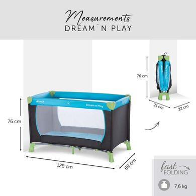 Дитячий манеж Hauck Dream N Play Water blue (60448-9)