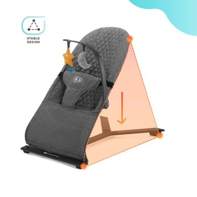 Шезлонг-гойдалка Kinderkraft Mimi Grey (KBMIMI00GRY0000)