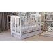 Кроватка Babyroom Друзья DDMYO-3 маятник + ящик + откидной бок, бук белый (626196)