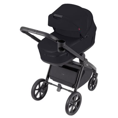 Carrello Omega Plus CRL-6540дитяча коляска 2 в 1, всесезонний візочок з ліхтариком LED • Cosmo Black