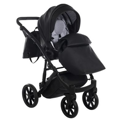 Коляска 2 в 1 Junama Space Black Eco 03 еко шкіра (J-SpE-03)