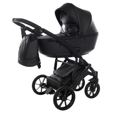 Коляска 2 в 1 Junama Space Black Eco 03 еко шкіра (J-SpE-03)