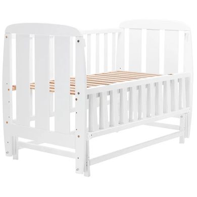 Кроватка Babyroom Шарик SH-02 маятник, откидной бок, бук белый