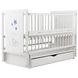 Кроватка Babyroom Медвежонок (M-03) маятник, ящик, откидной бок, бук, белый