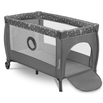 Детский манеж-кроватка Lionelo Stefi Plus Grey White