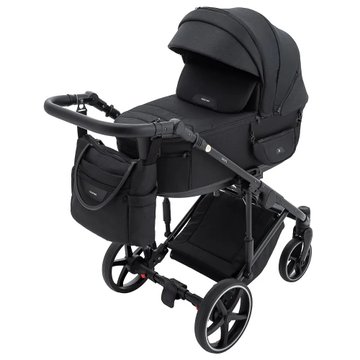 Adamex Zico Lux
дитяча коляска 2 в 1, багатофункціональний візочок для новонароджених, складна люлька з вентиляцією • Black (TK-53)