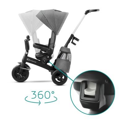 Триколісний велосипед Kinderkraft Easytwist Platinum Grey (KKRETWIGRY0000)