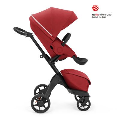 Stokke Xplory X
дитяча коляска 2 в 1 з люлькою для новонароджених, всесезонний візочок з прогулянковим блоком • Рубіново-червоний (k.571404)